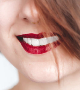 red lips with white teeth,  cosmetic dentistry prescott az