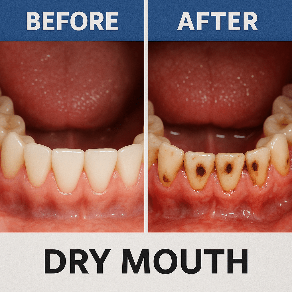 Dry mouth tooth decay before and after – Prescott, AZ dental care